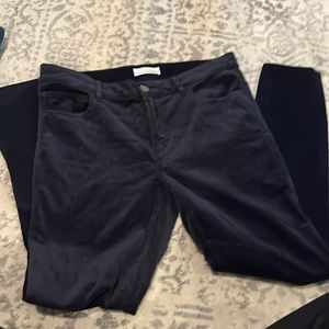 Ann Taylor loft stretch corduroy skinny pants. Navy blue.